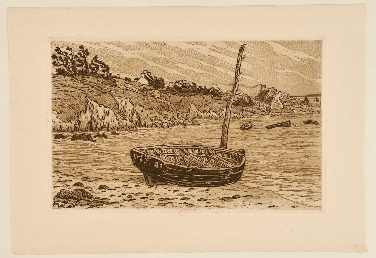 Boat by the Water, Loguivy? by Henri Rivière