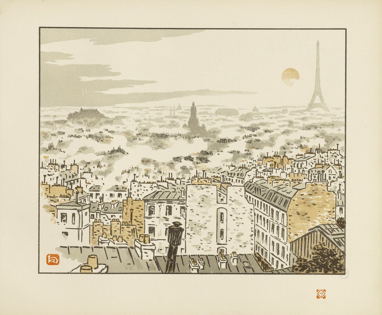 From the Rue de Abbesses [The Thirty-Six Views of the Eiffel Tower] by Henri Rivière