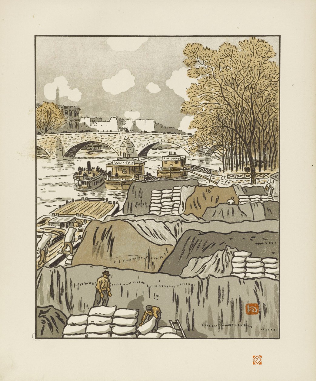 From the Bridge of Saints Fathers [The Thirty-Six Views of the Eiffel Tower] by Henri Rivière