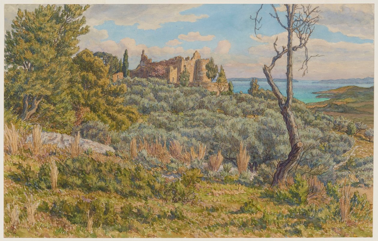 The Old Castle. Bormes by Henri Rivière
