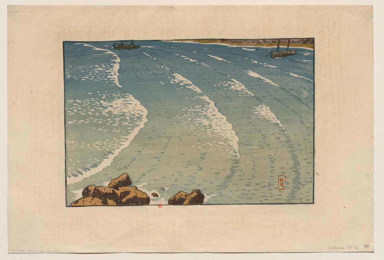 Rising Tide, Beach of La Garde-Guérin (Saint-Briac) by Henri Rivière