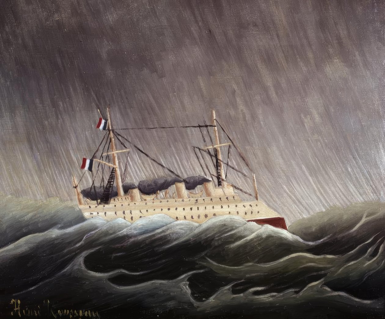Ship in the Storm by Henri Rousseau