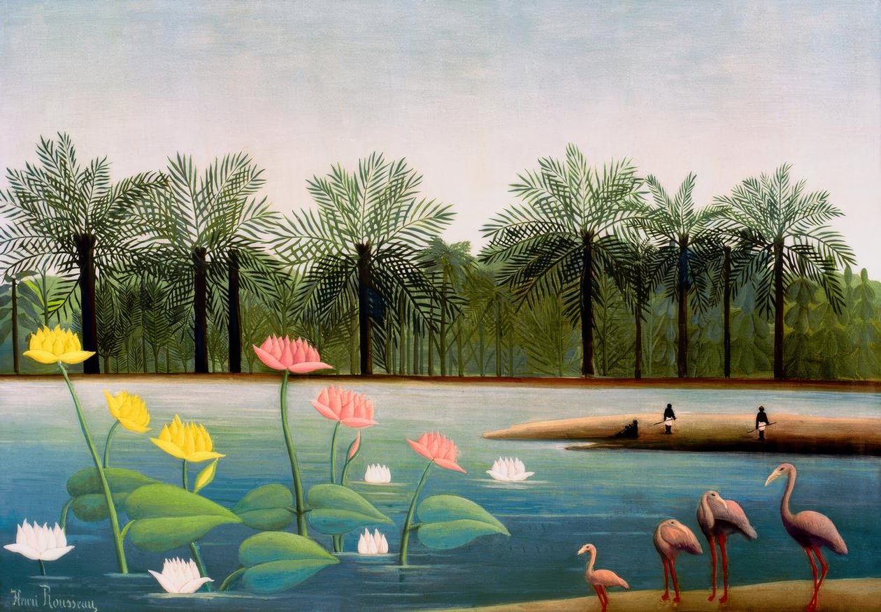 The Flamingos by Henri Rousseau: Premium art reproduction