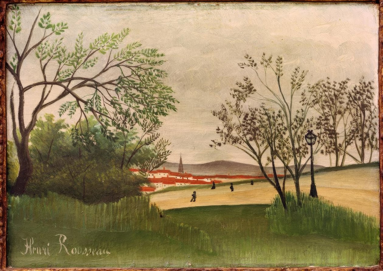 Landscape with Steeple by Henri Rousseau: Fine art print