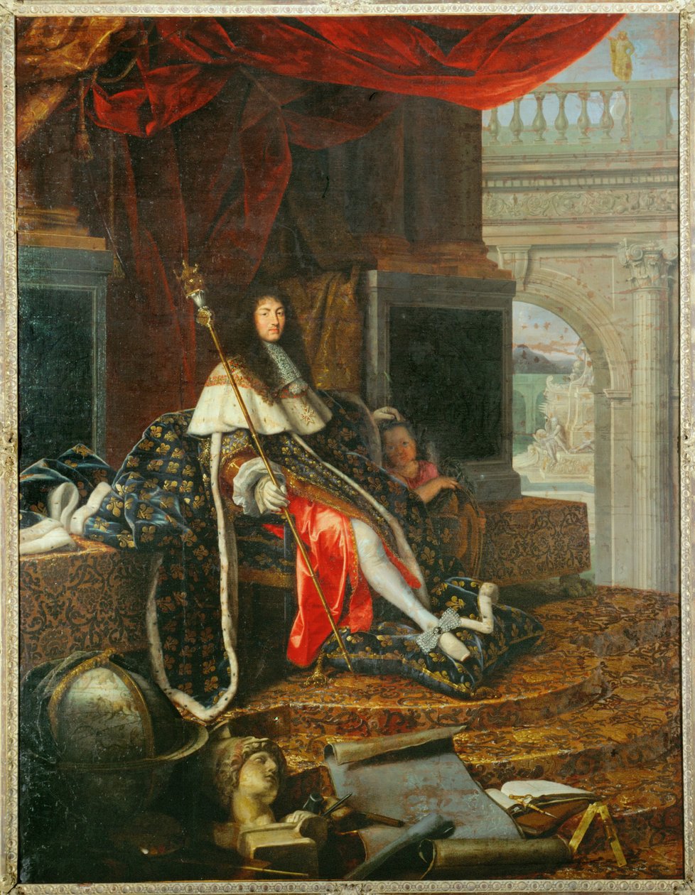 Louis XIV, Protector of the Academy of Painting and Sculpture by Henri Testelin