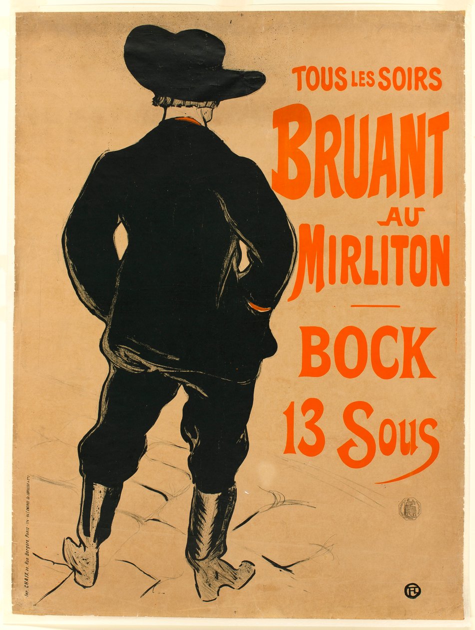 Aristide Bruant by Henri de Toulouse-Lautrec