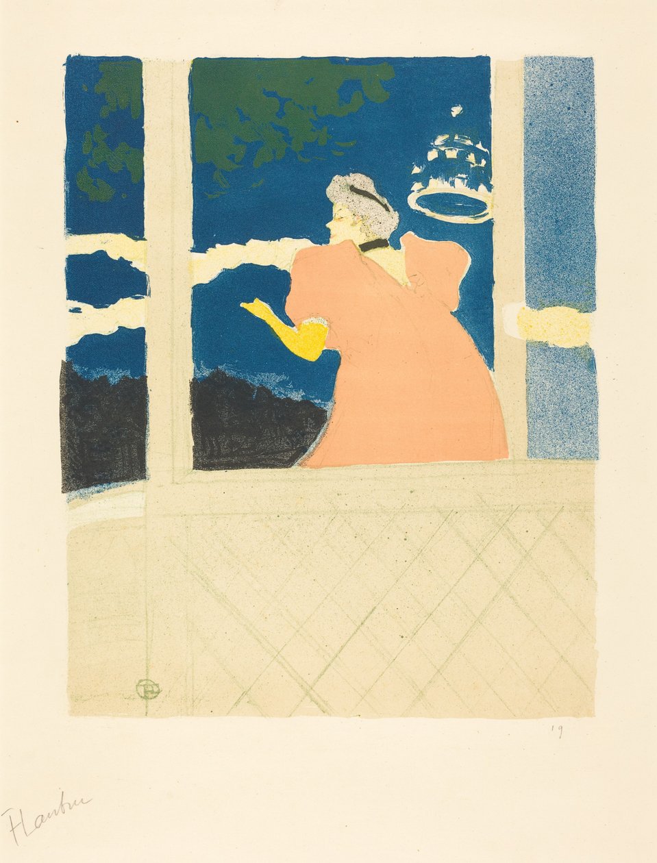 At the Ambassadeurs by Henri de Toulouse-Lautrec