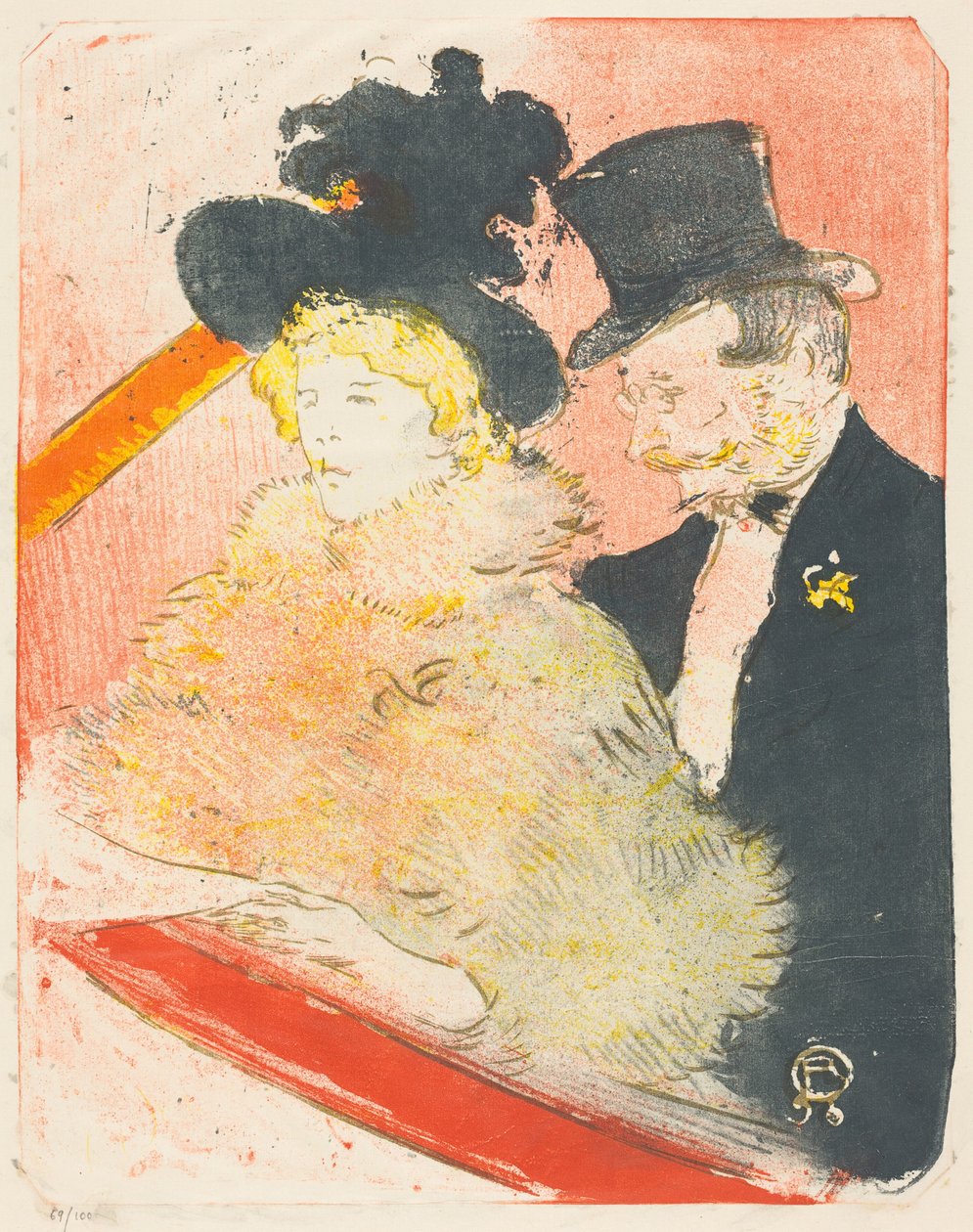 At the Concert by Henri de Toulouse-Lautrec