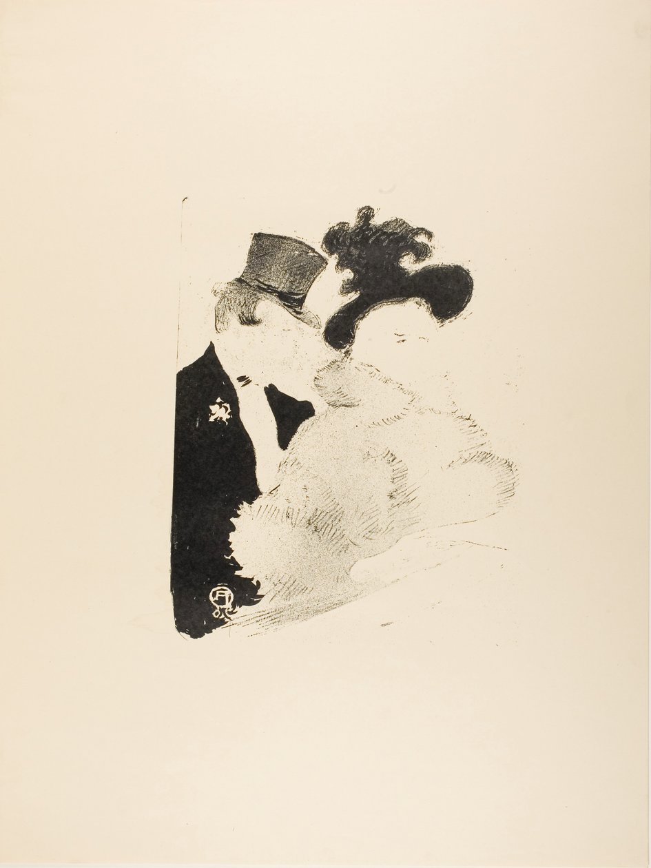 At the Concert by Henri de Toulouse-Lautrec