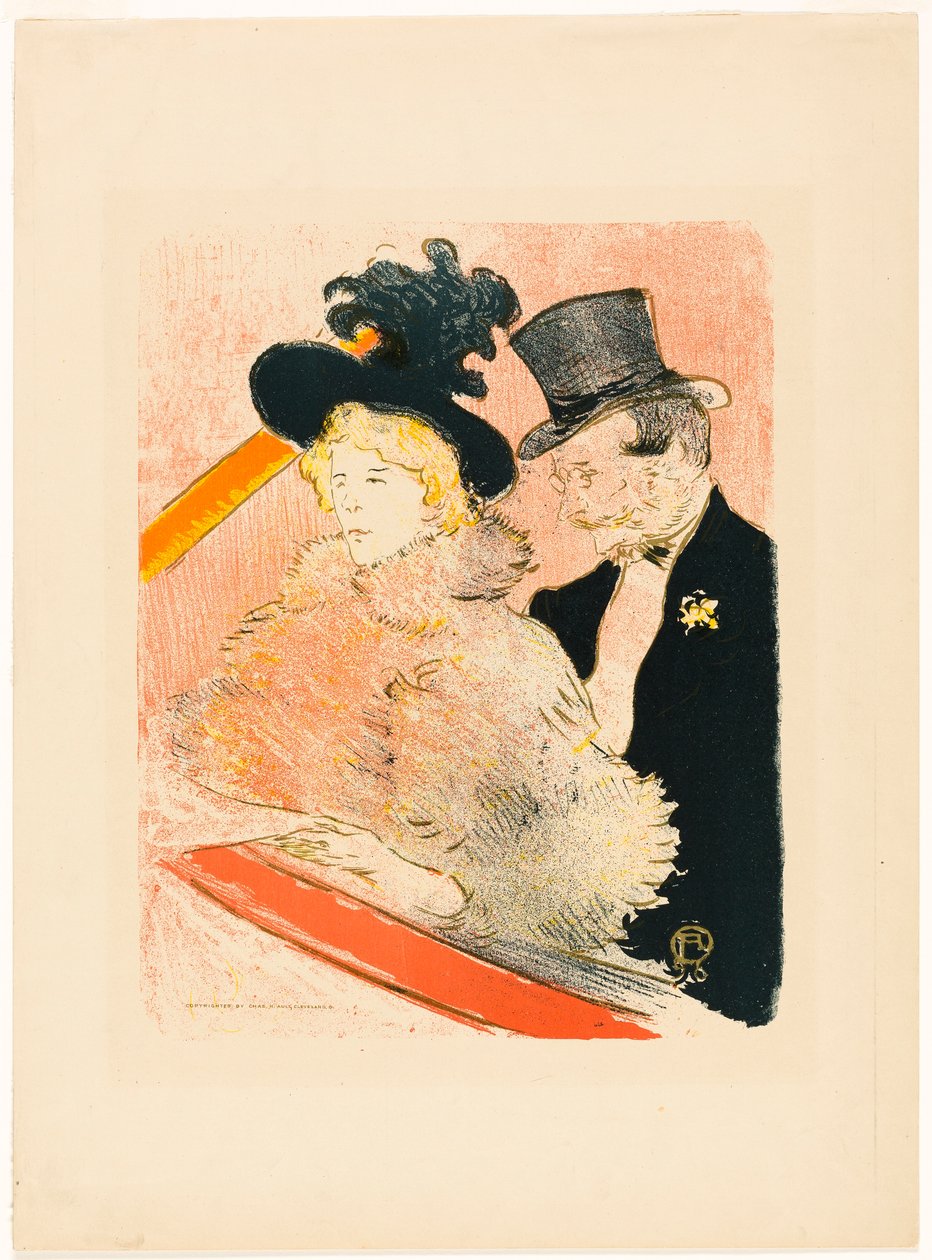At the Concert by Henri de Toulouse-Lautrec
