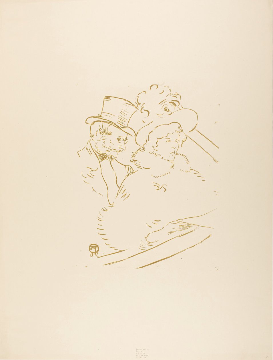 At the Concert by Henri de Toulouse-Lautrec