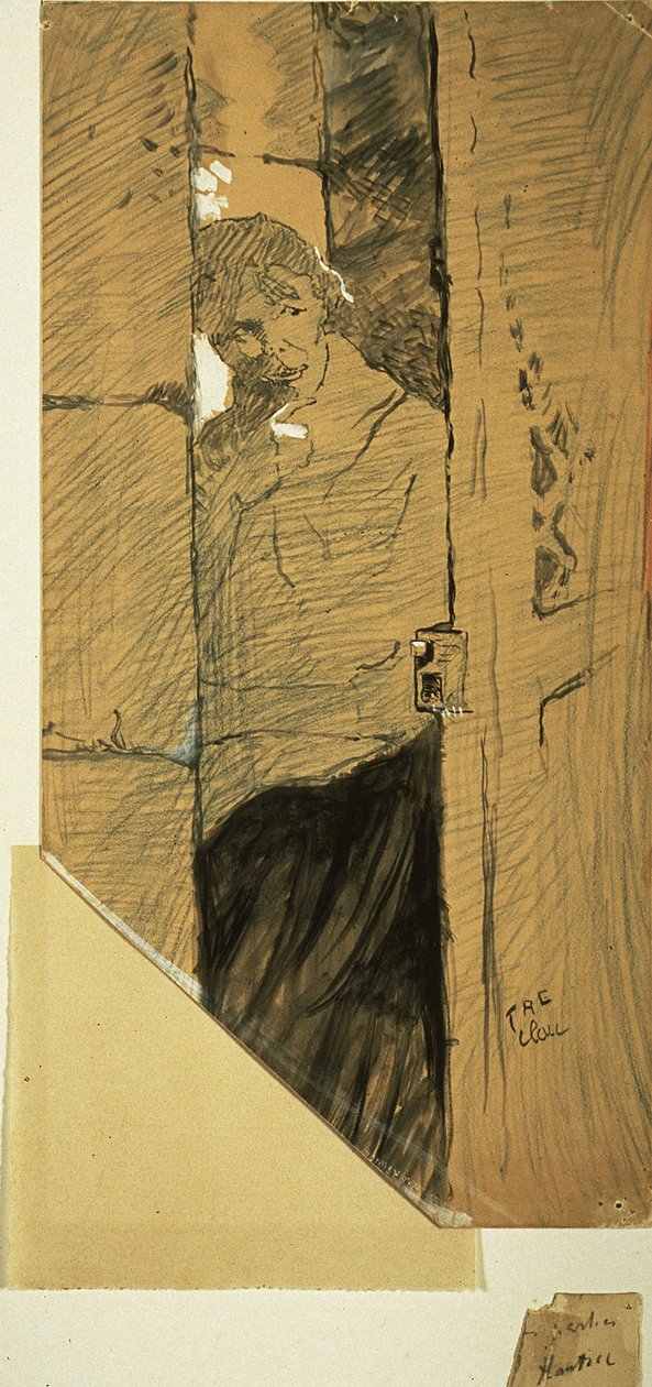 At the Door by Henri de Toulouse-Lautrec