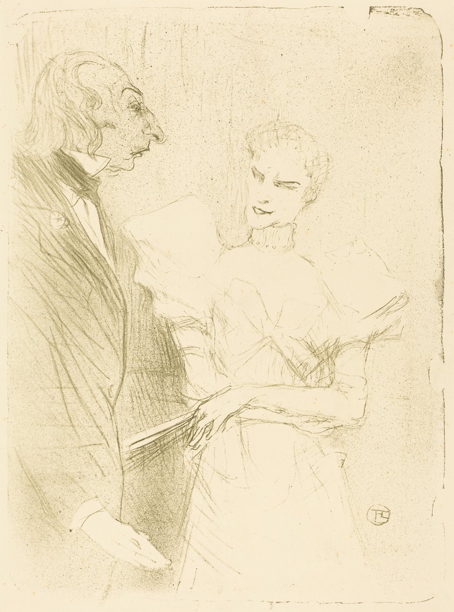 Brandès and Leloir in "Cabotins" by Henri de Toulouse-Lautrec