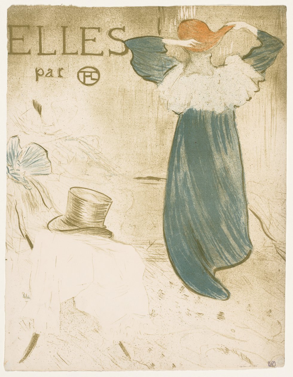Elles: Frontispiece by Henri de Toulouse-Lautrec