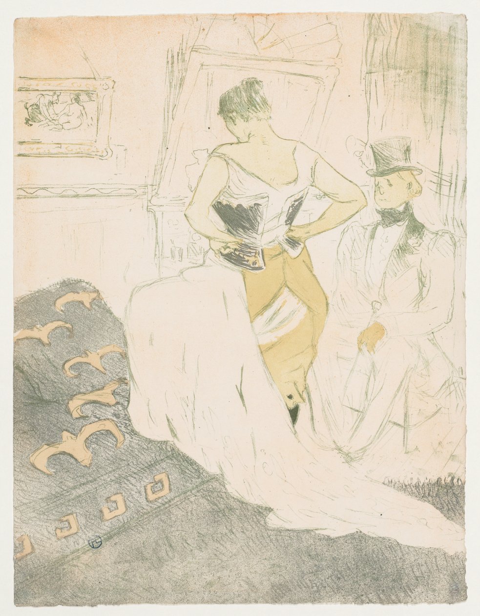 Elles: Woman In a Corset by Henri de Toulouse-Lautrec