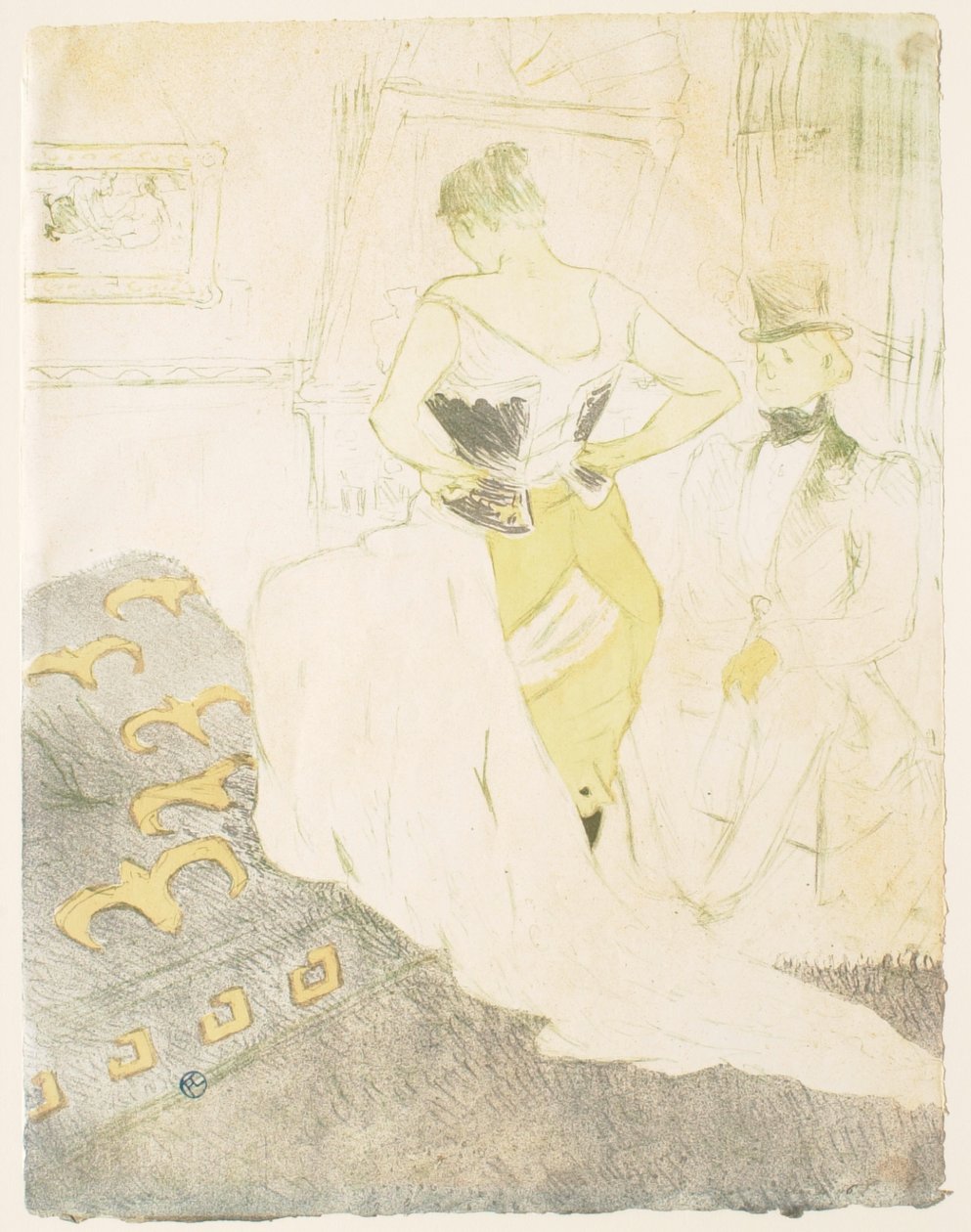 Elles: Woman in a Corset - The Pickup by Henri de Toulouse-Lautrec