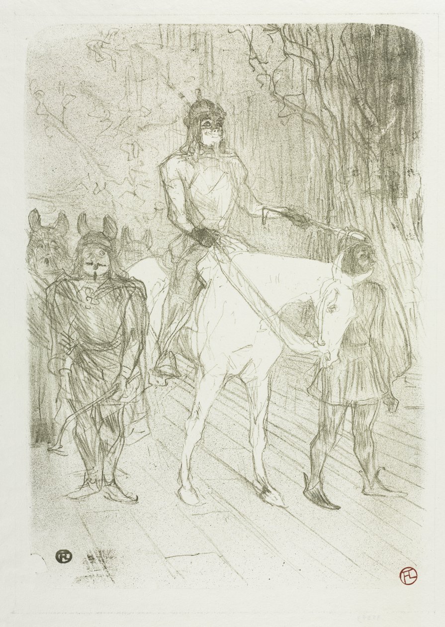 Entrance of Brasseur, in Chilpéric by Henri de Toulouse-Lautrec