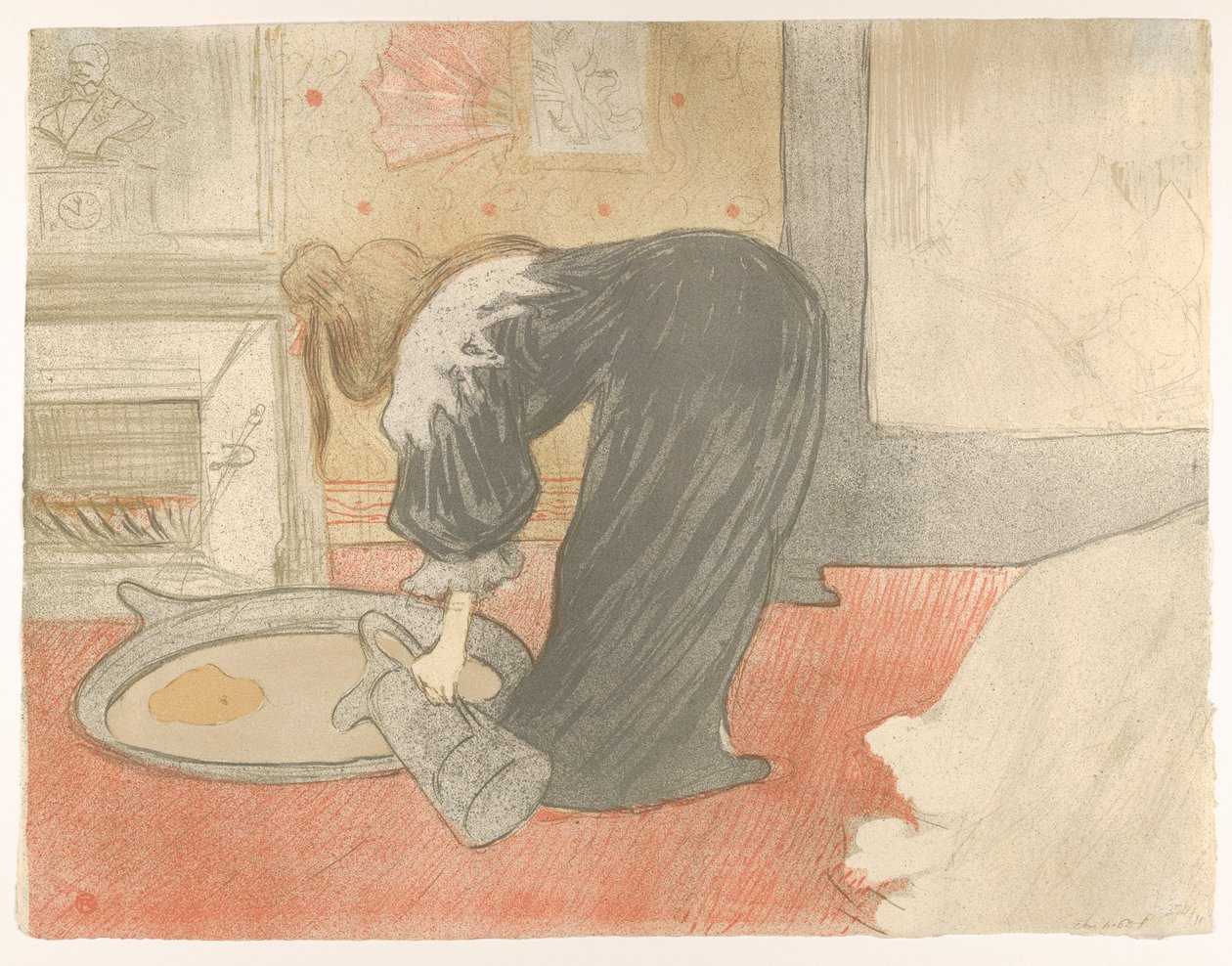 Filling a Tub, from “Elles” by Henri de Toulouse-Lautrec