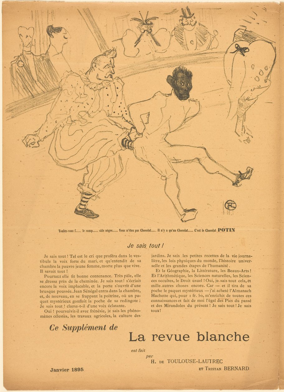 Footit and Chocolat [left recto] by Henri de Toulouse-Lautrec