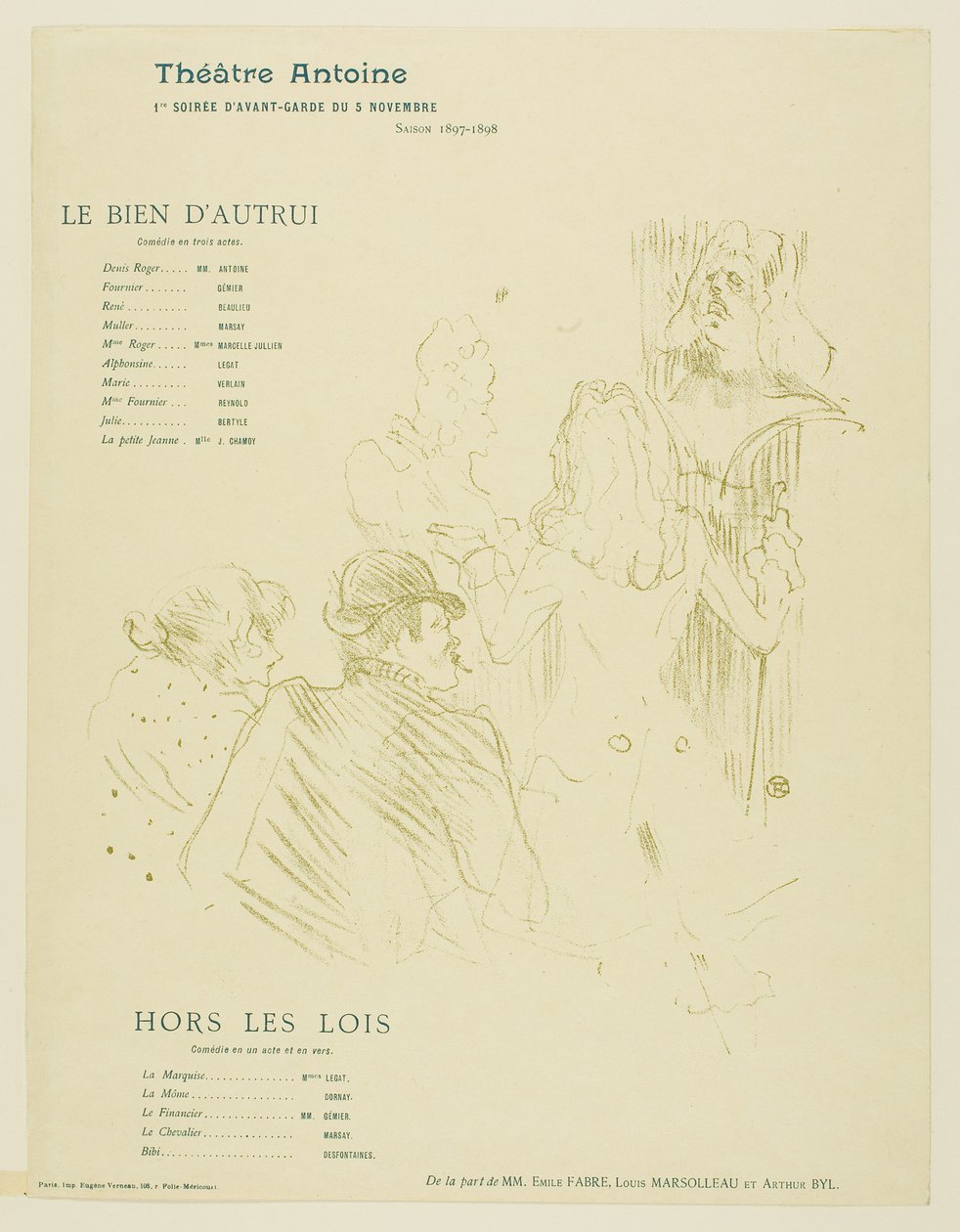 Homage to Molière by Henri de Toulouse-Lautrec