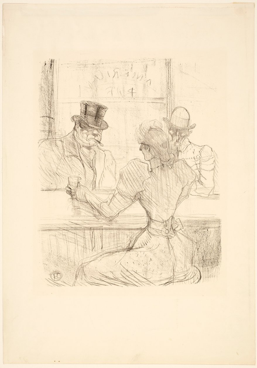 In the Picton Bar (American Bar), rue Scribe by Henri de Toulouse-Lautrec