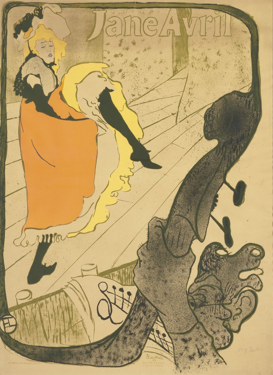Jane Avril by Henri de Toulouse-Lautrec