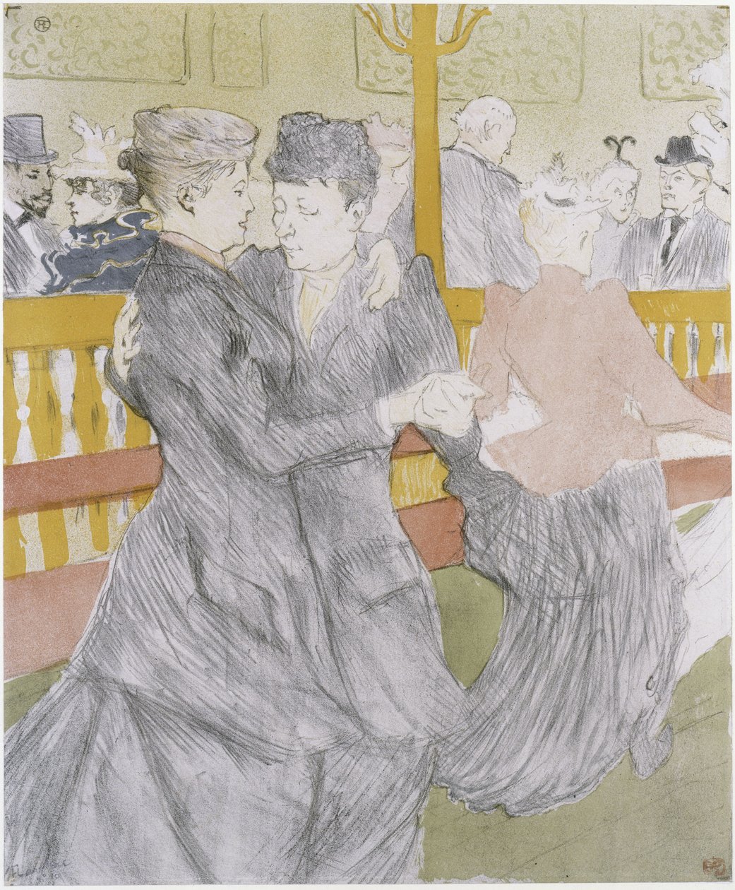 The Dance at the Moulin Rouge by Henri de Toulouse-Lautrec