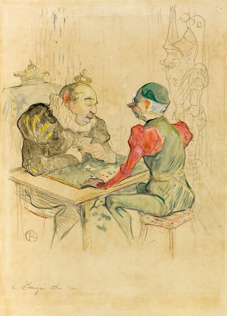 Le bézigue by Henri de Toulouse-Lautrec