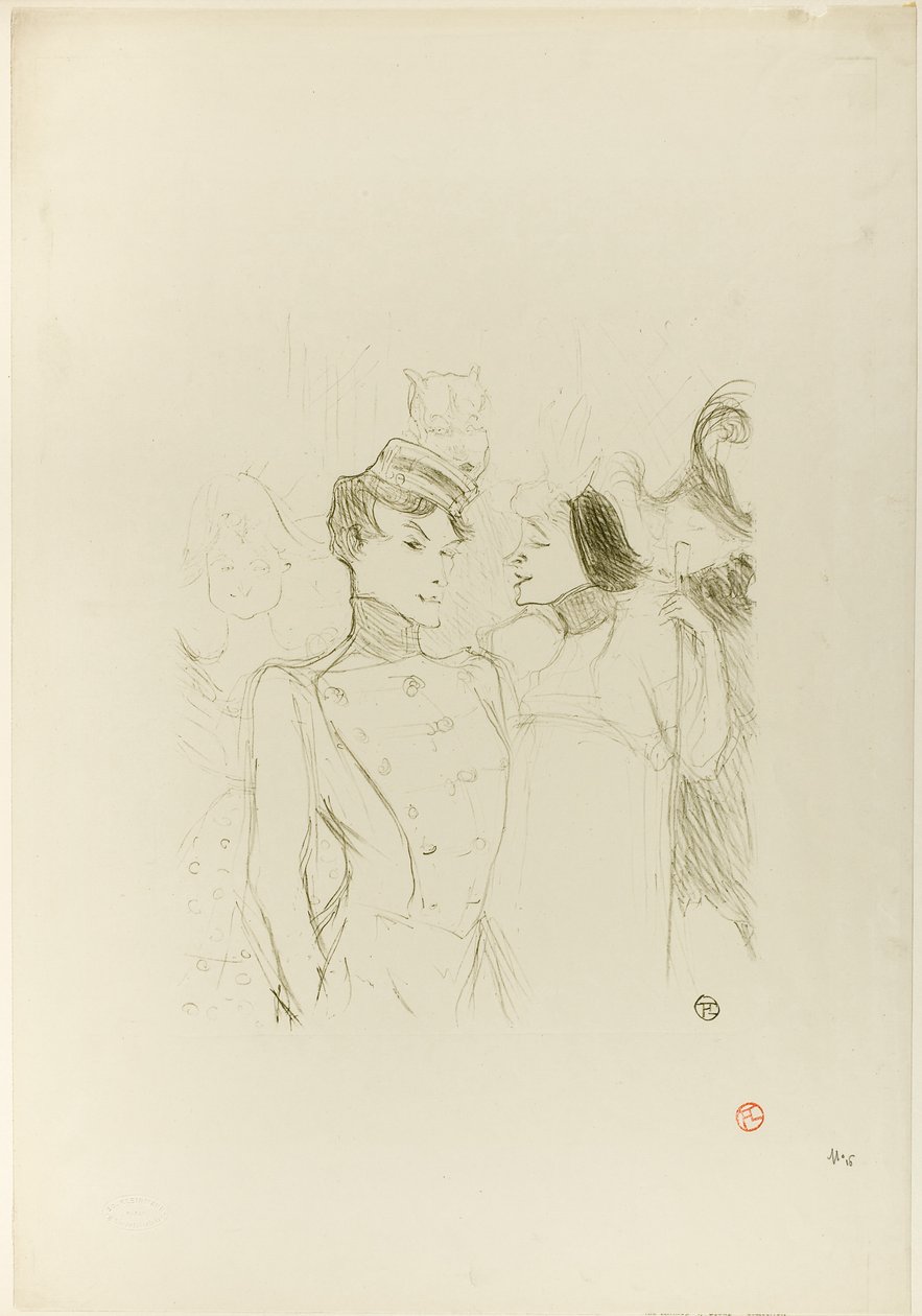 Lender and Lavallière in a Revue at the Variétés by Henri de Toulouse-Lautrec
