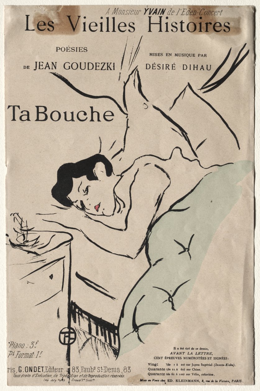 Old Stories: Your Mouth by Henri de Toulouse-Lautrec