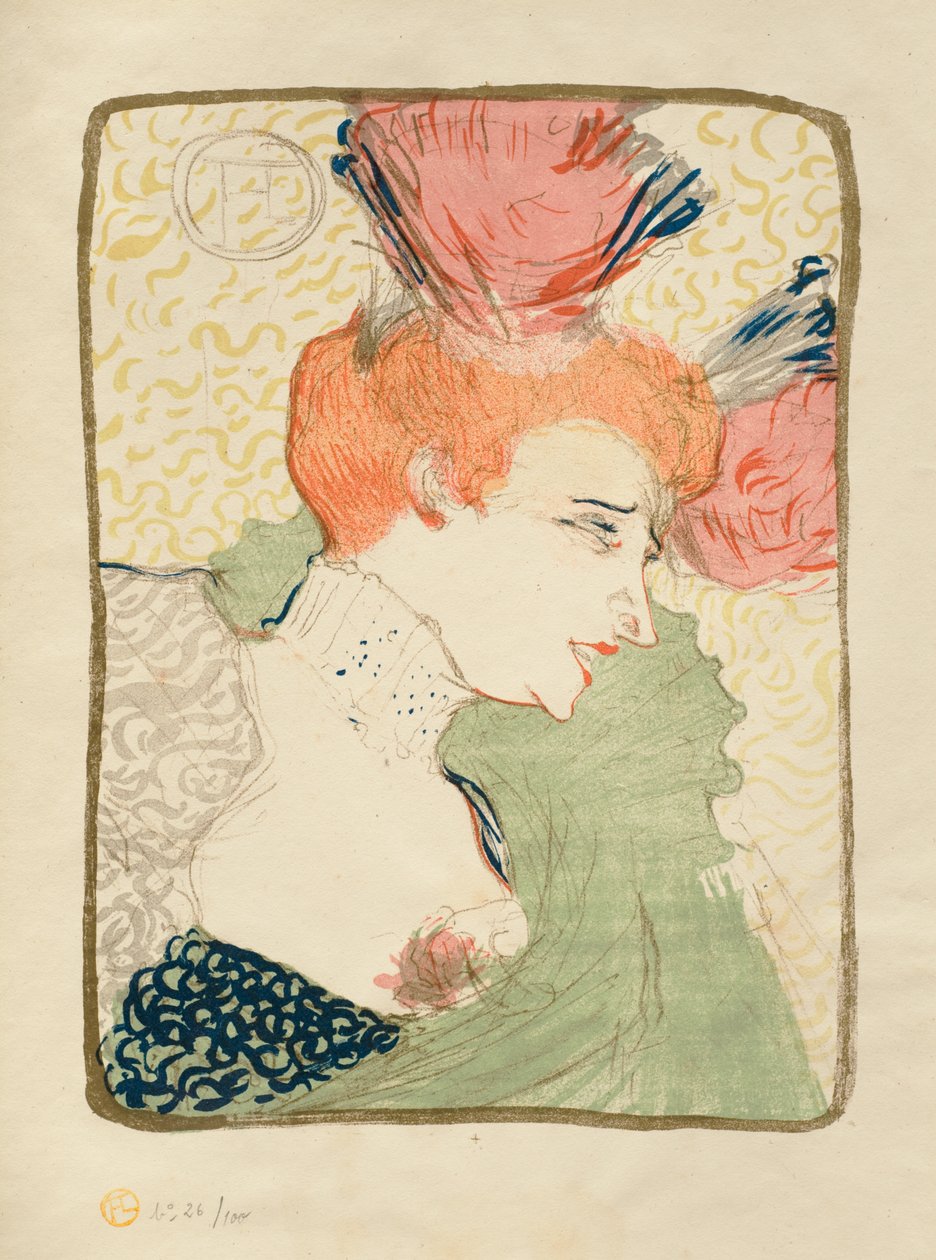 Mademoiselle Marcelle Lender, Bust-Length by Henri de Toulouse-Lautrec