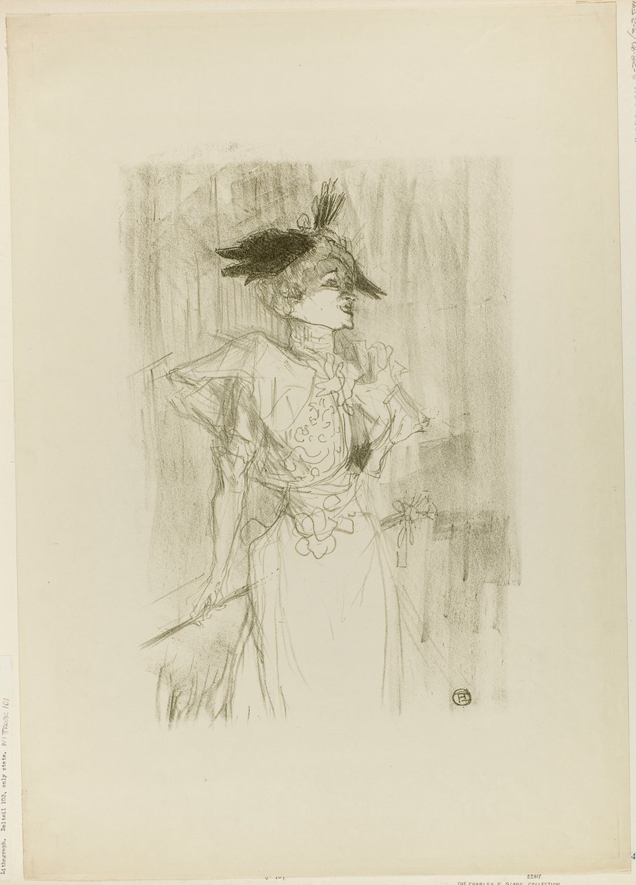 Mademoiselle Marcelle Lender, Standing by Henri de Toulouse-Lautrec