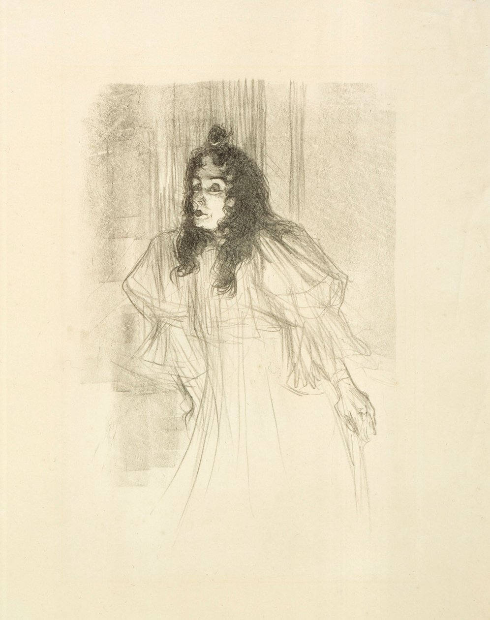 Miss May Befort with her Hair Down by Henri de Toulouse-Lautrec
