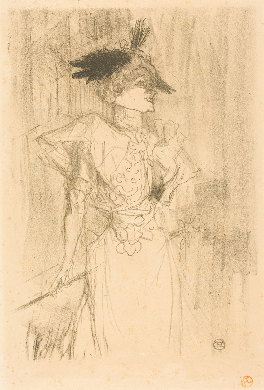 Mlle. Marcelle Lender, Standing by Henri de Toulouse-Lautrec