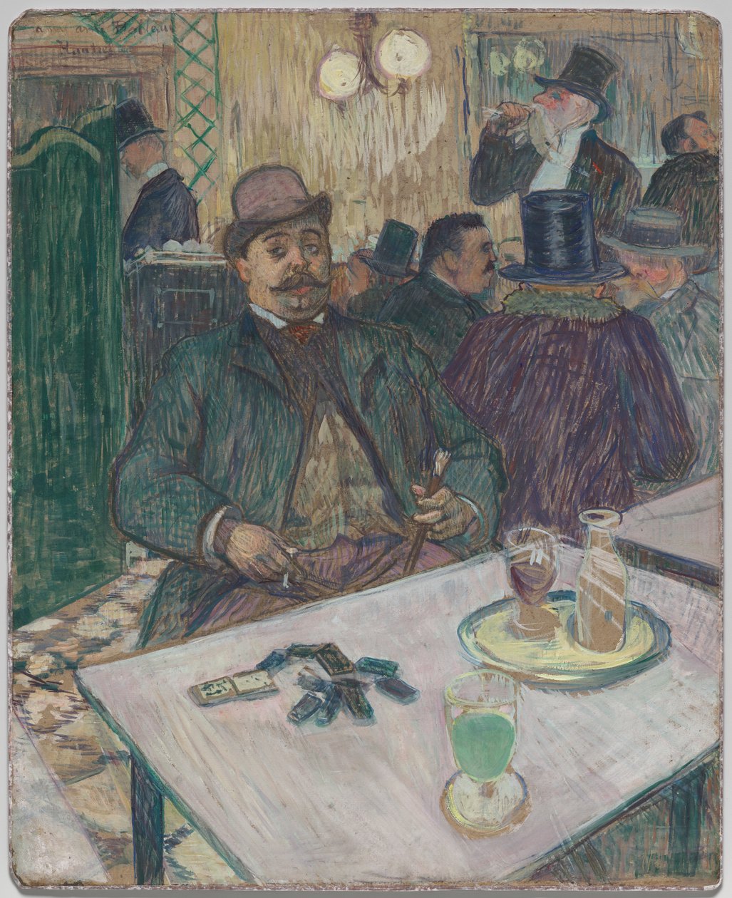 Monsieur Boileau at the Café by Henri de Toulouse-Lautrec