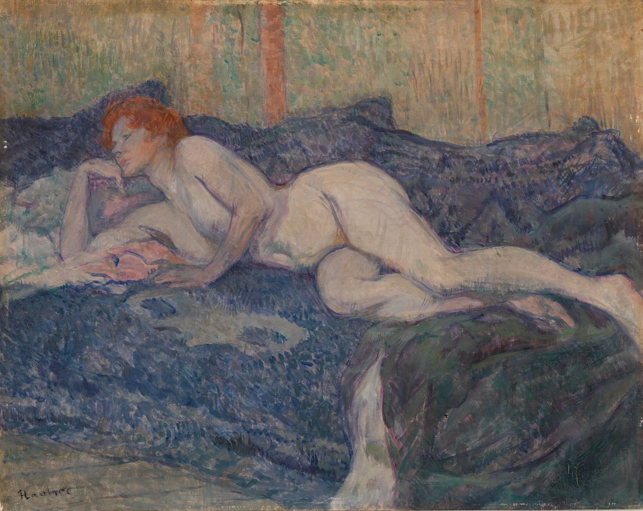 Nude Lying on a Couch by Henri de Toulouse-Lautrec