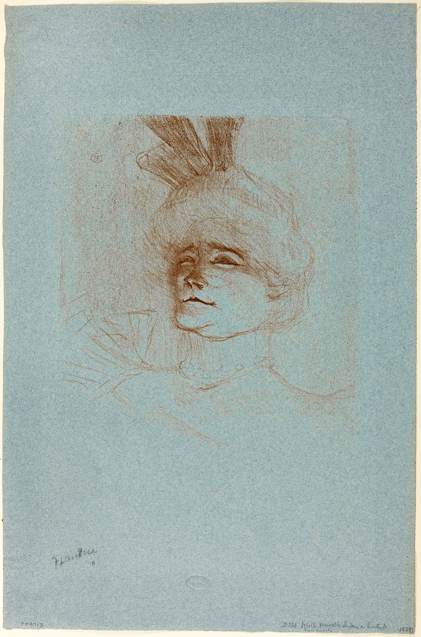 Portrait of Mademoiselle Marcelle Lender, Three-Quarter View by Henri de Toulouse-Lautrec