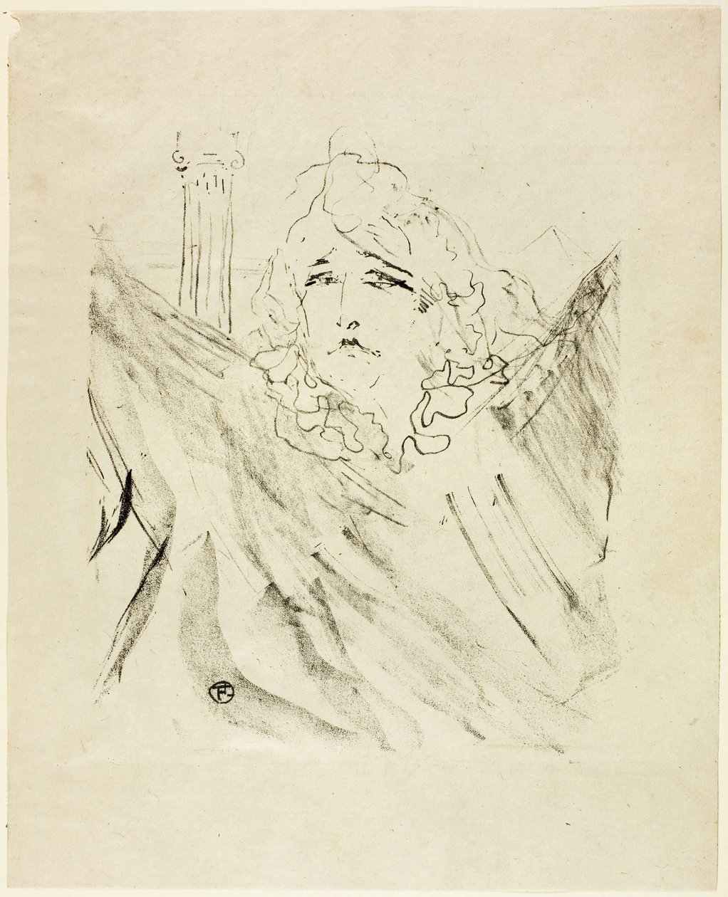 Sarah Bernhardt, from Treize Lithographies by Henri de Toulouse-Lautrec