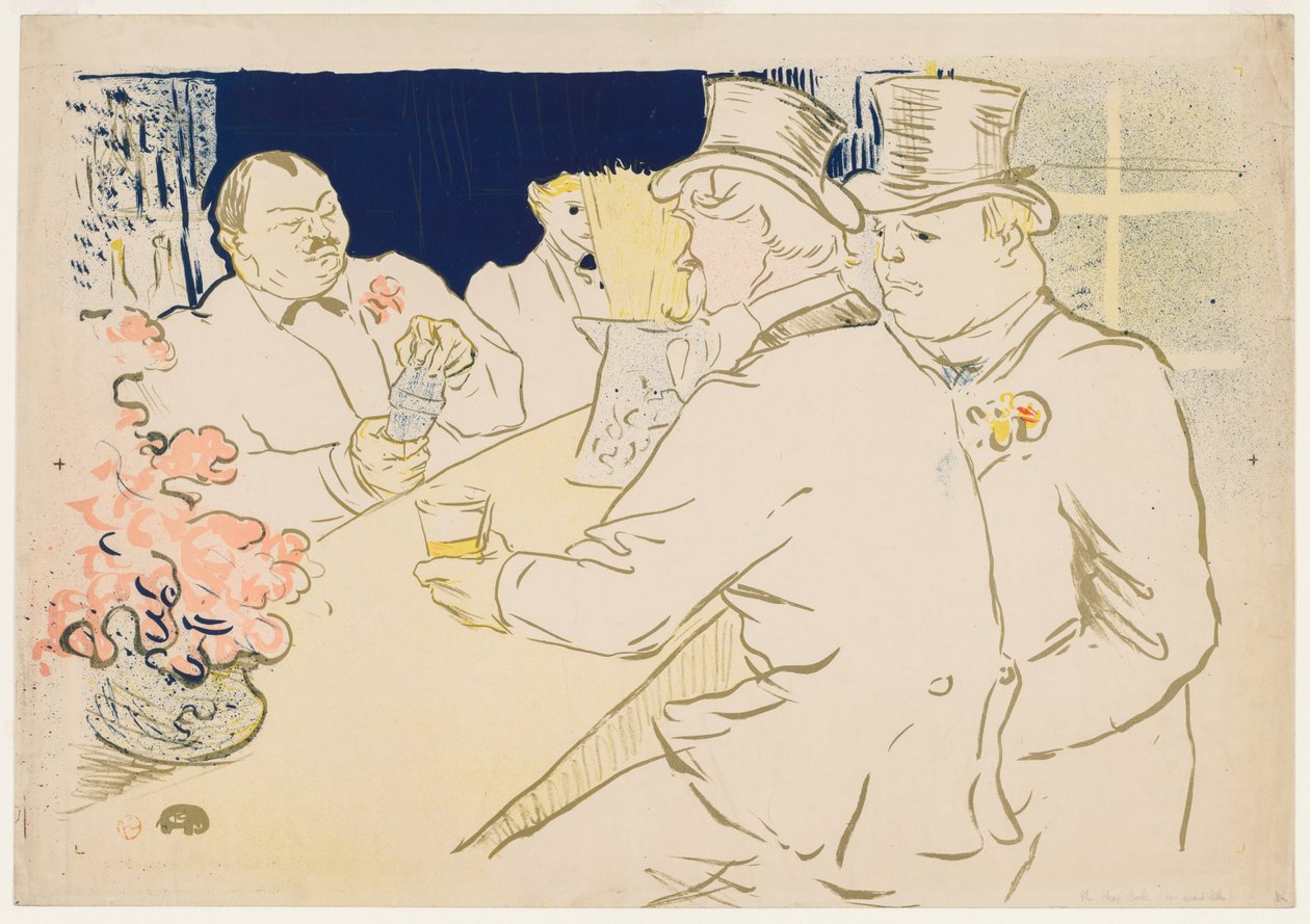 The Irish and American Bar, Rue Royale by Henri de Toulouse-Lautrec