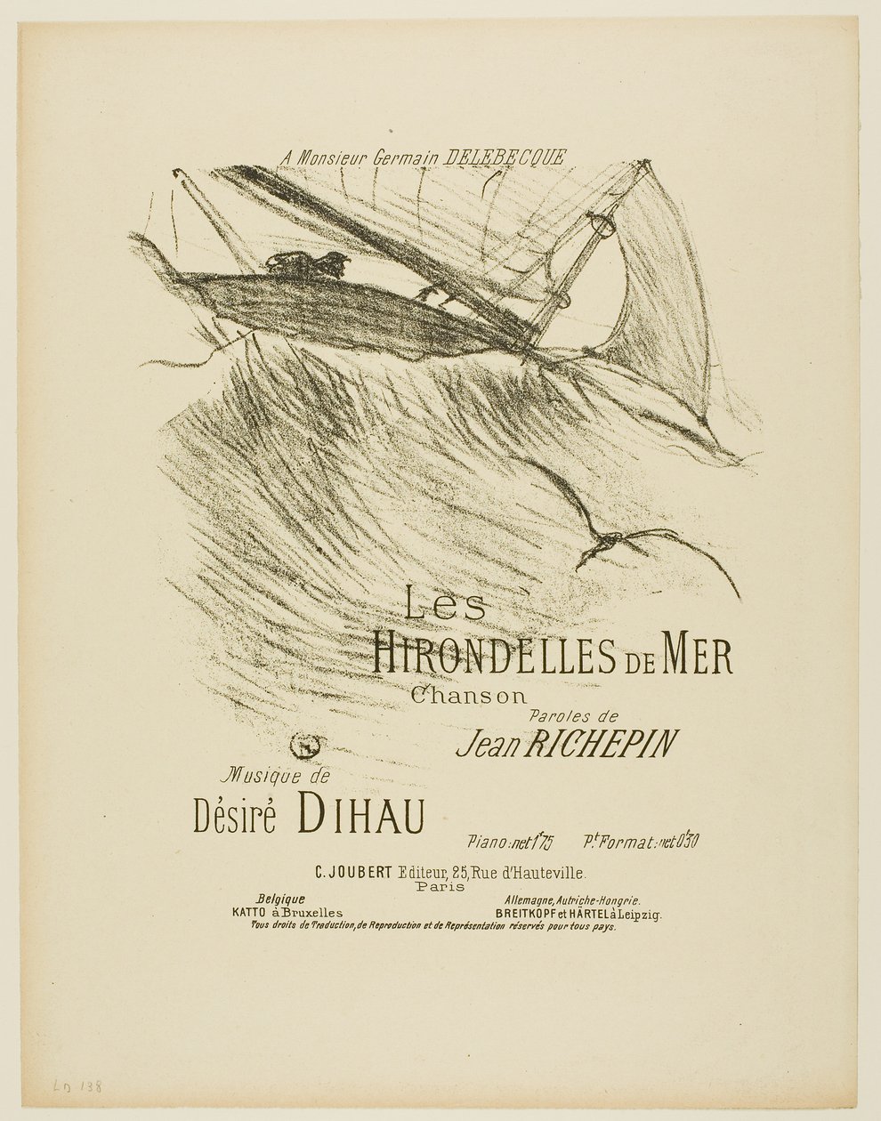 The Sea Swallows, from Melodies of Desire Dihau by Henri de Toulouse-Lautrec