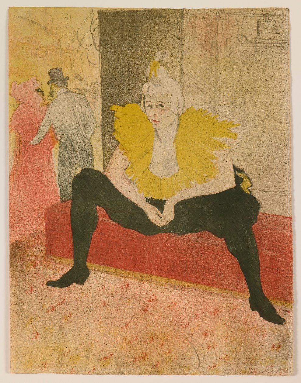 The Seated Clowness, from the series “Elles” by Henri de Toulouse-Lautrec