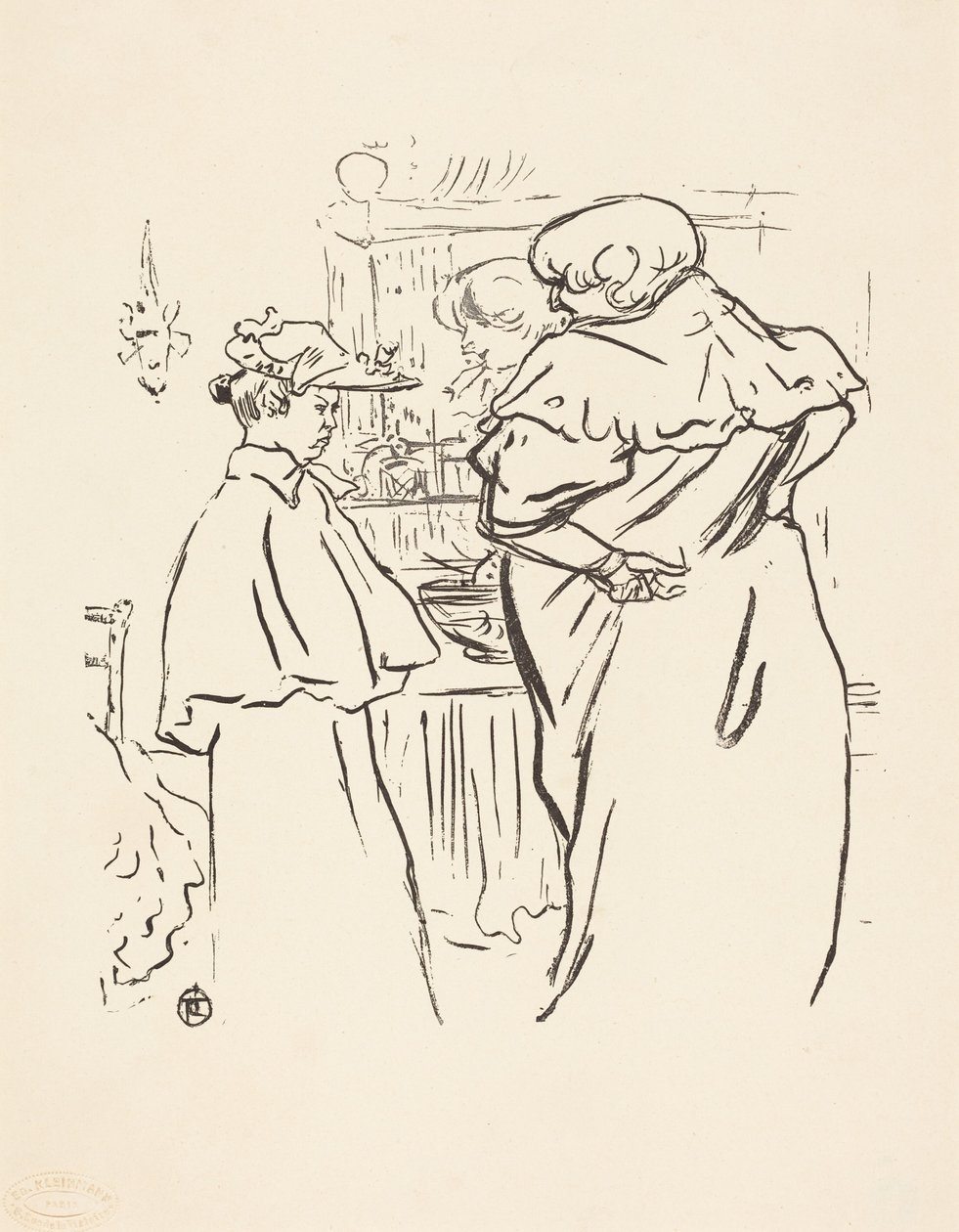 Two Women before a Mirror by Henri de Toulouse-Lautrec
