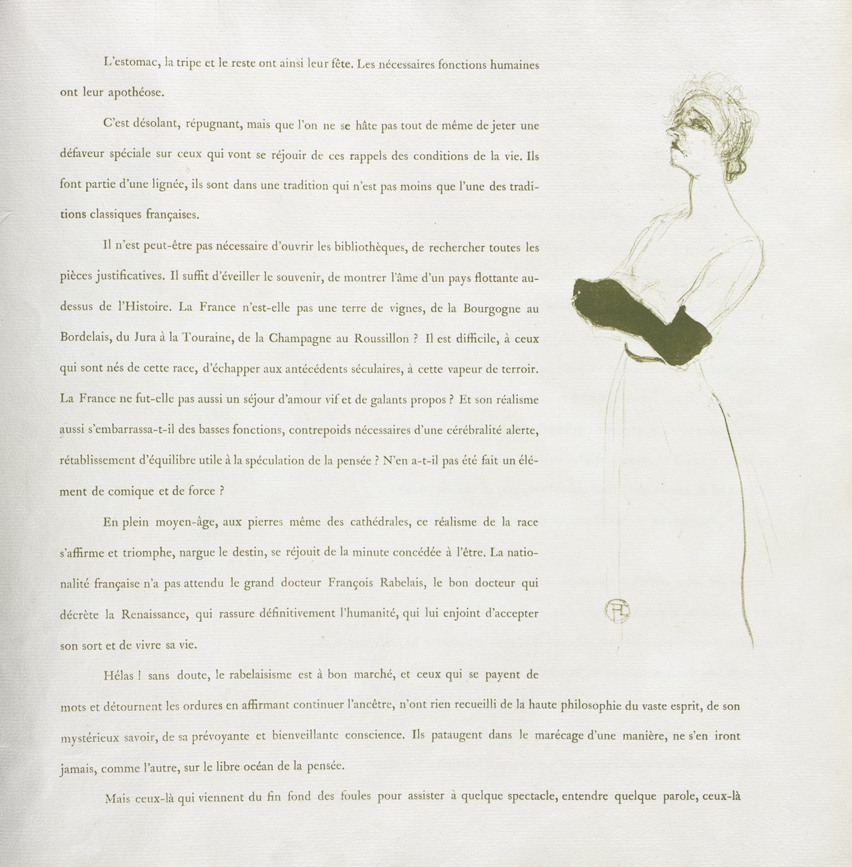 Yvette Guilbert - French Series: No. 10 by Henri de Toulouse-Lautrec