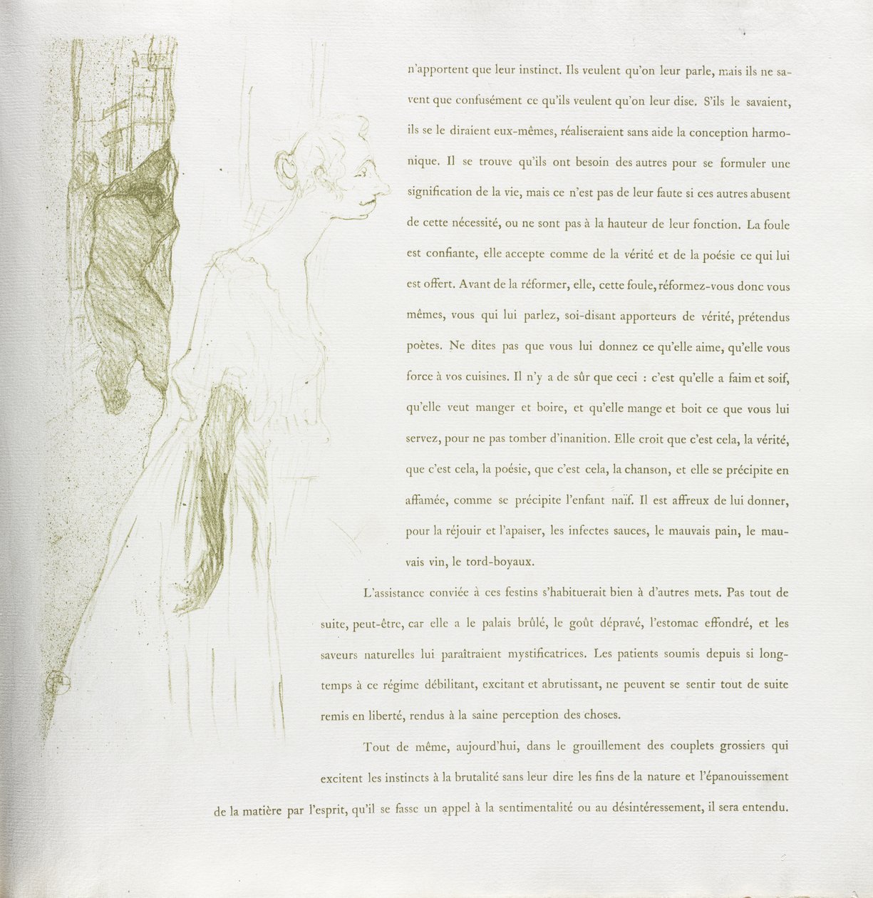 Yvette Guilbert - French Series: No. 11 by Henri de Toulouse-Lautrec