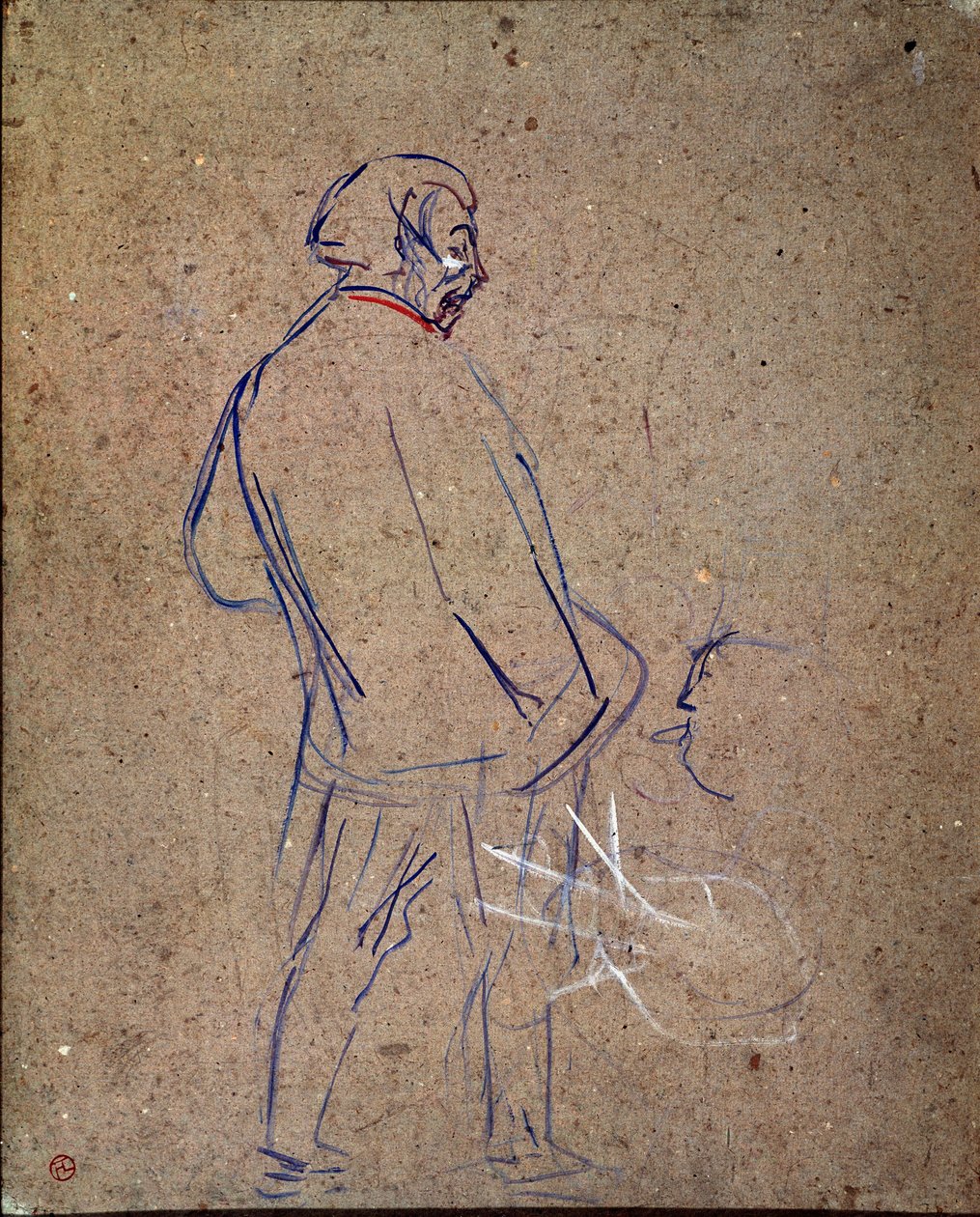 Aristide Sparrow singing in his cabaret by Henri de Toulouse-Lautrec