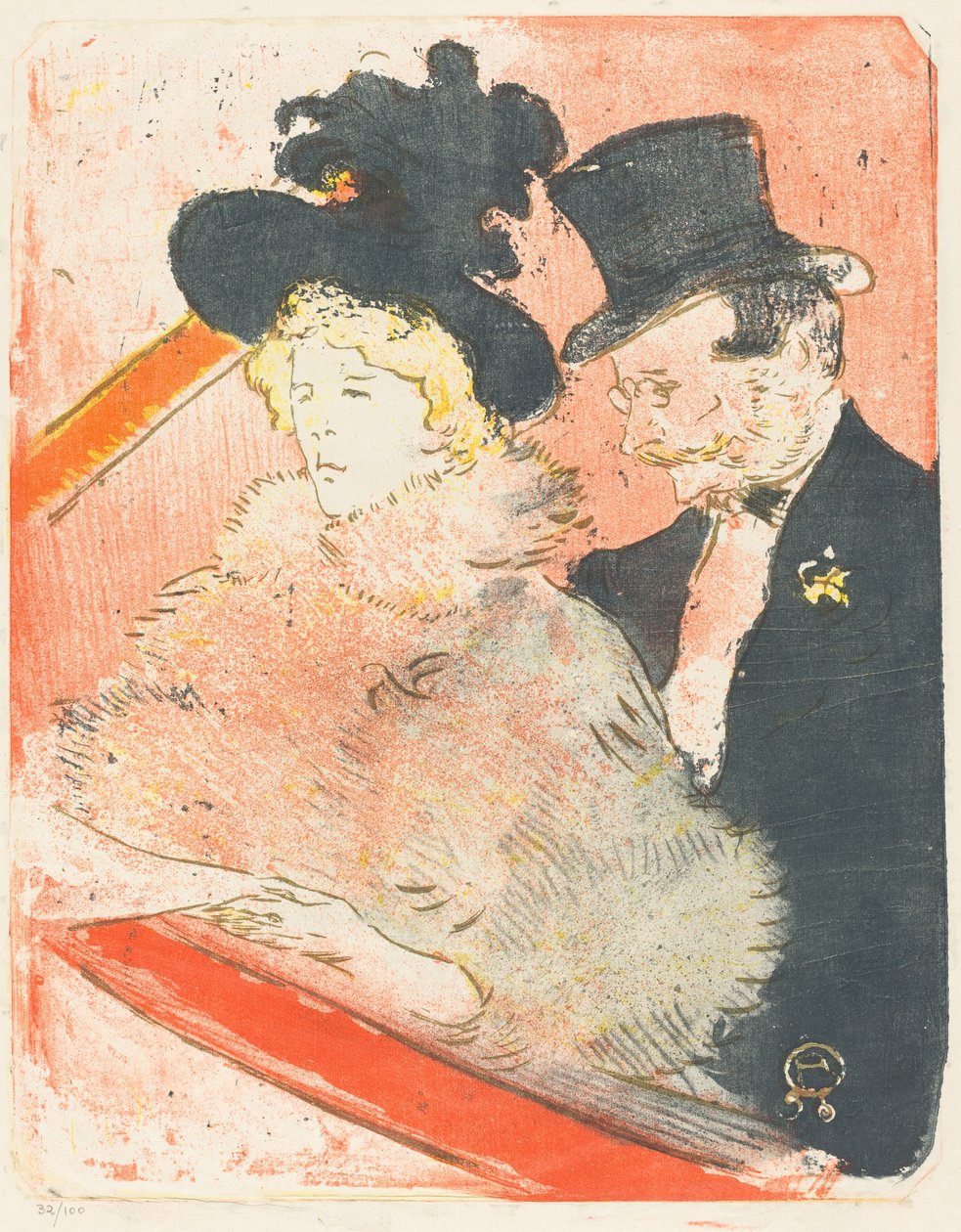 At the Concert by Henri de Toulouse-Lautrec