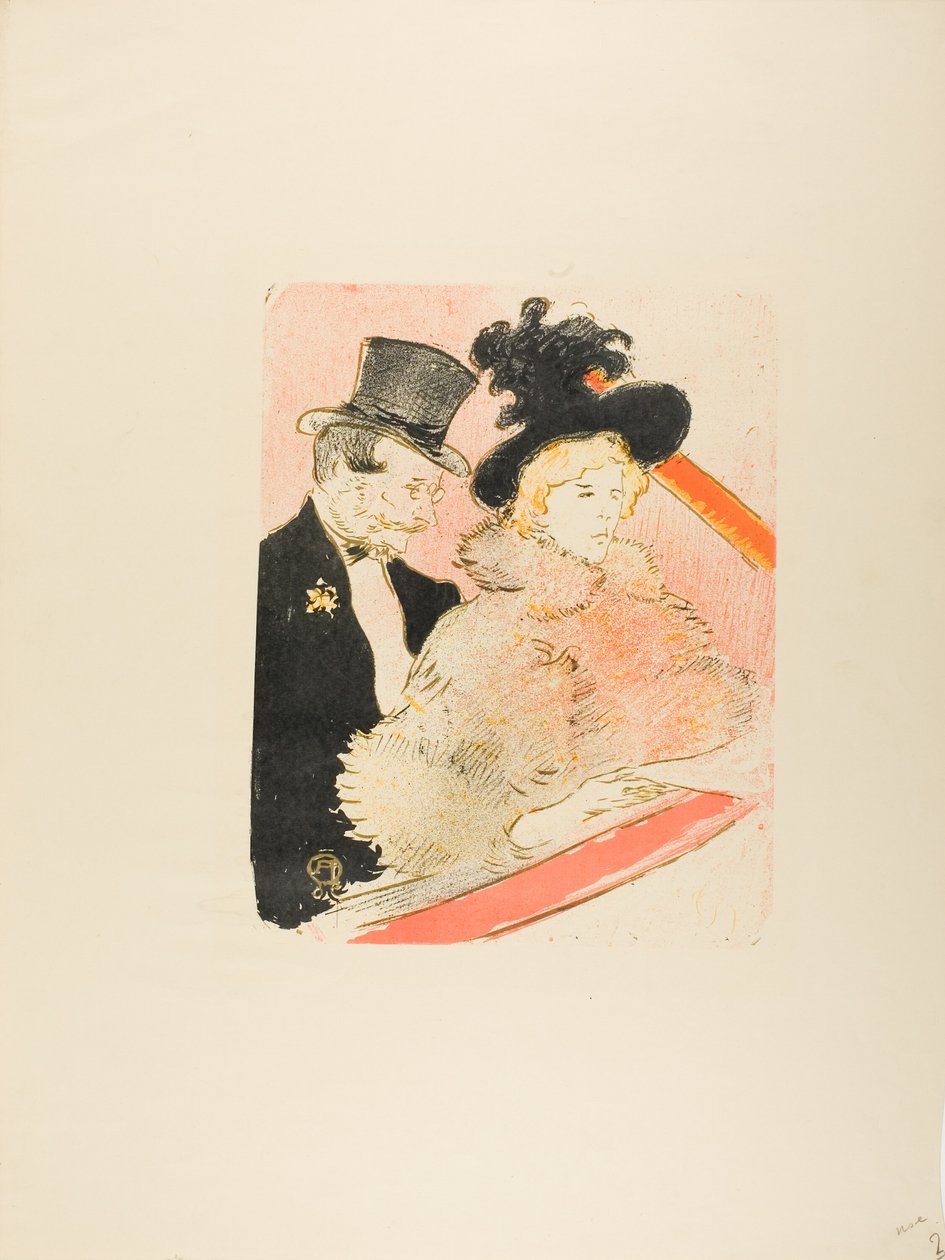 At the Concert by Henri de Toulouse-Lautrec