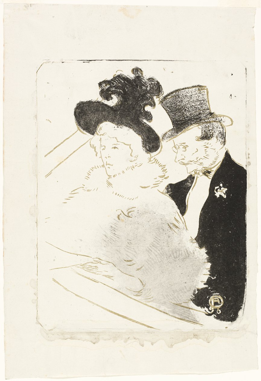 At the Concert by Henri de Toulouse-Lautrec