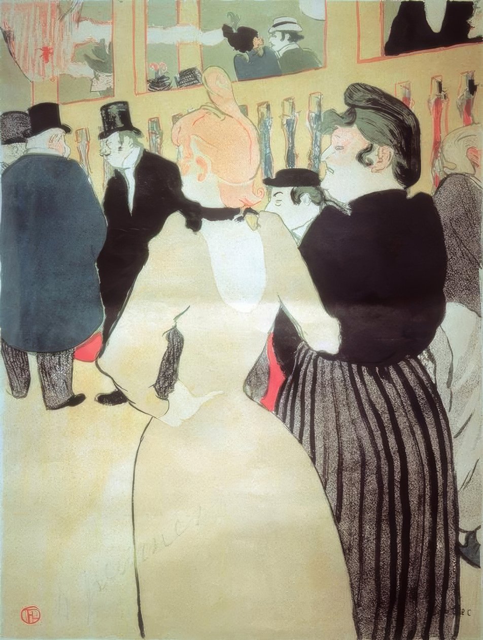 At the Moulin Rouge: La Goulue and Her Sister by Henri de Toulouse-Lautrec