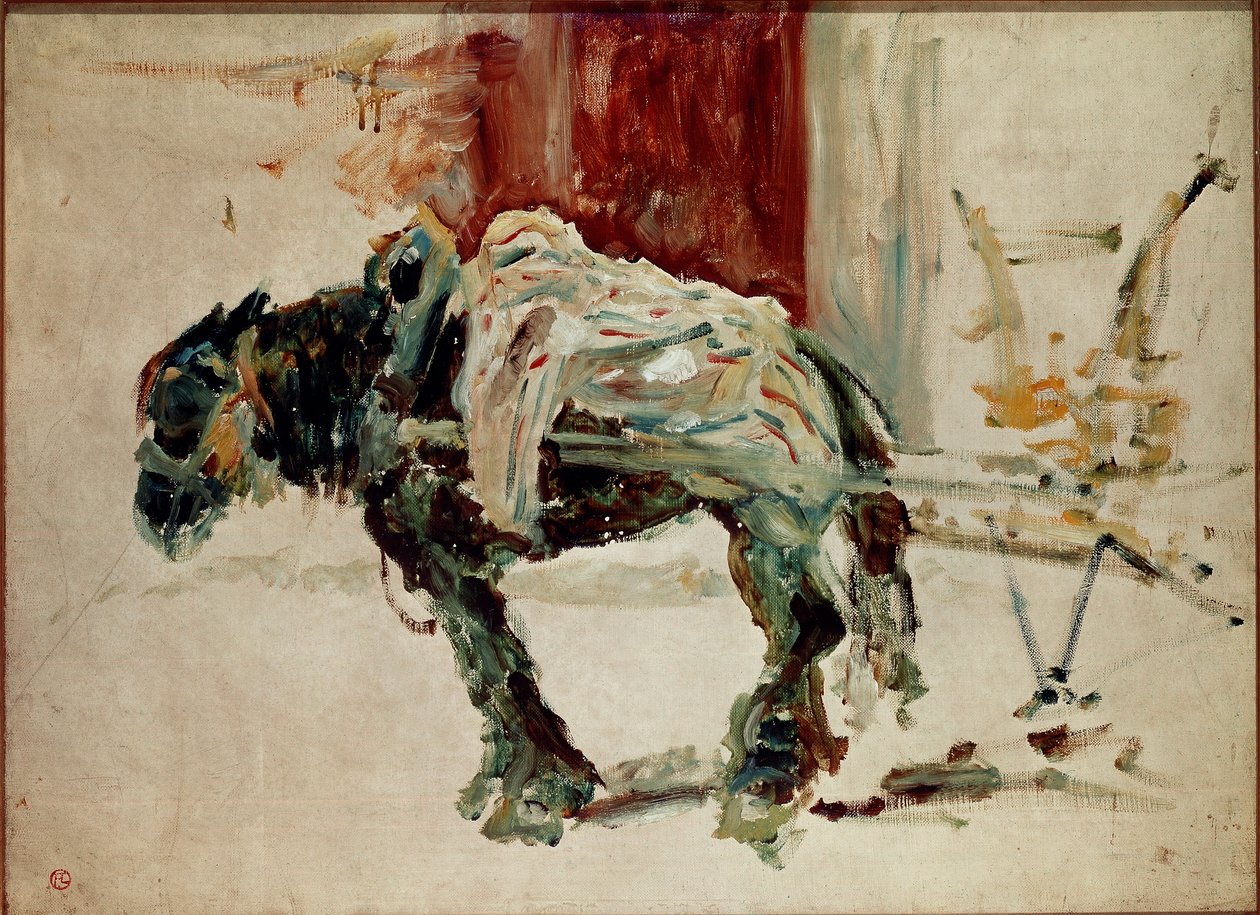 Daught Horse to Celeyran by Henri de Toulouse-Lautrec